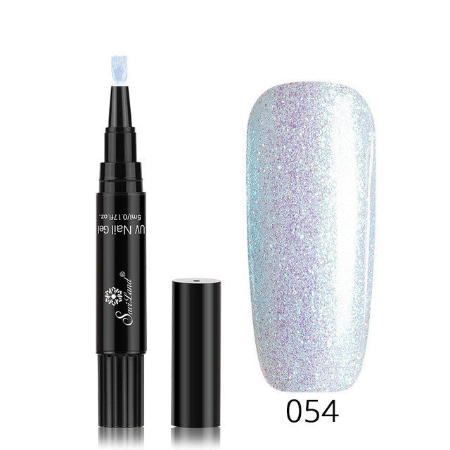 3 In 1 Gel Nail Varnish Pen Glitter One Step Nail Art Gel Polish Hybrid 3 In 1 Gel Nail Varnish Pen Glitter One Step Nail Art Gel Polish Hybrid